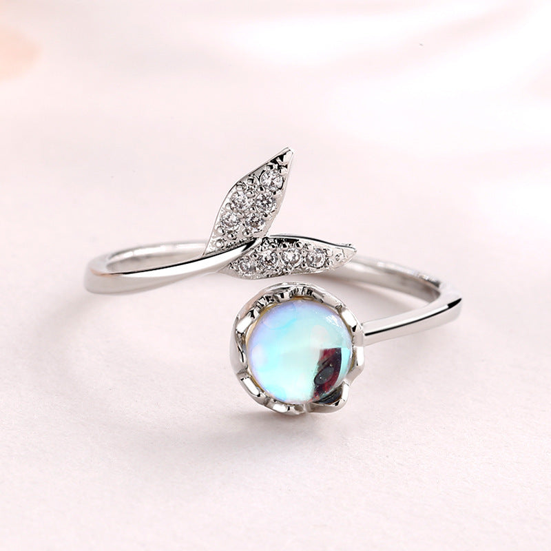 Moonstone Mermaid Tail Wrap Ring