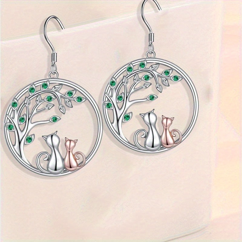 ラッキーツリーキャットピアス