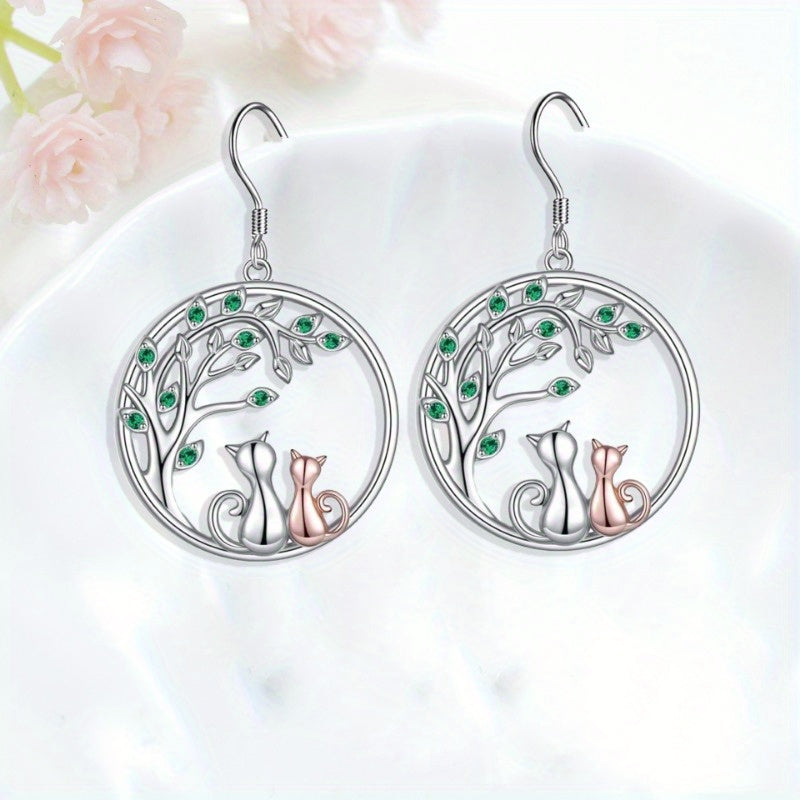 ラッキーツリーキャットピアス