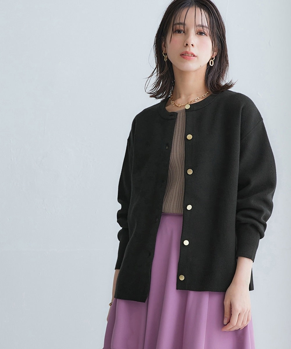 ニットボタンカーディガン