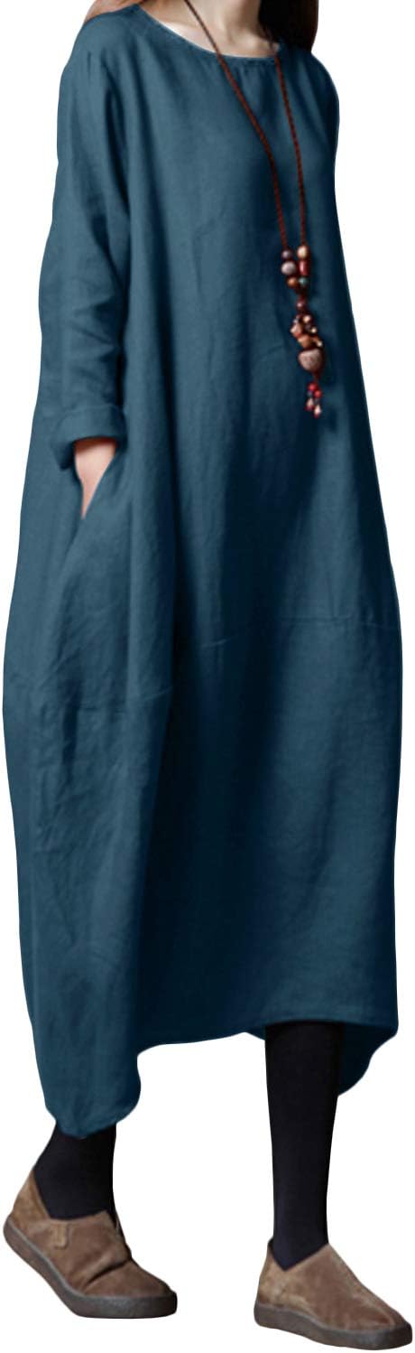 リネンマキシドレス