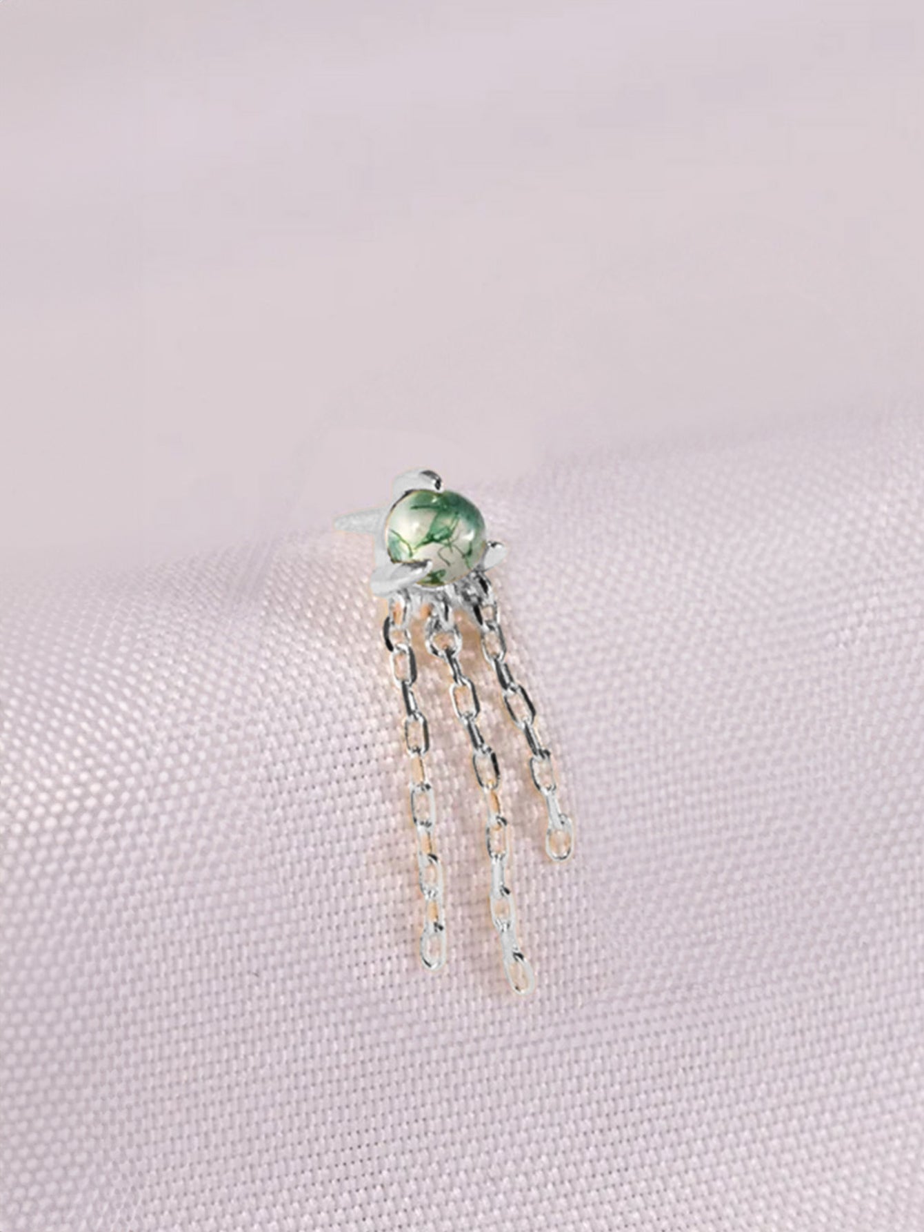 ウォーターグラスアゲート タッセルスタッド