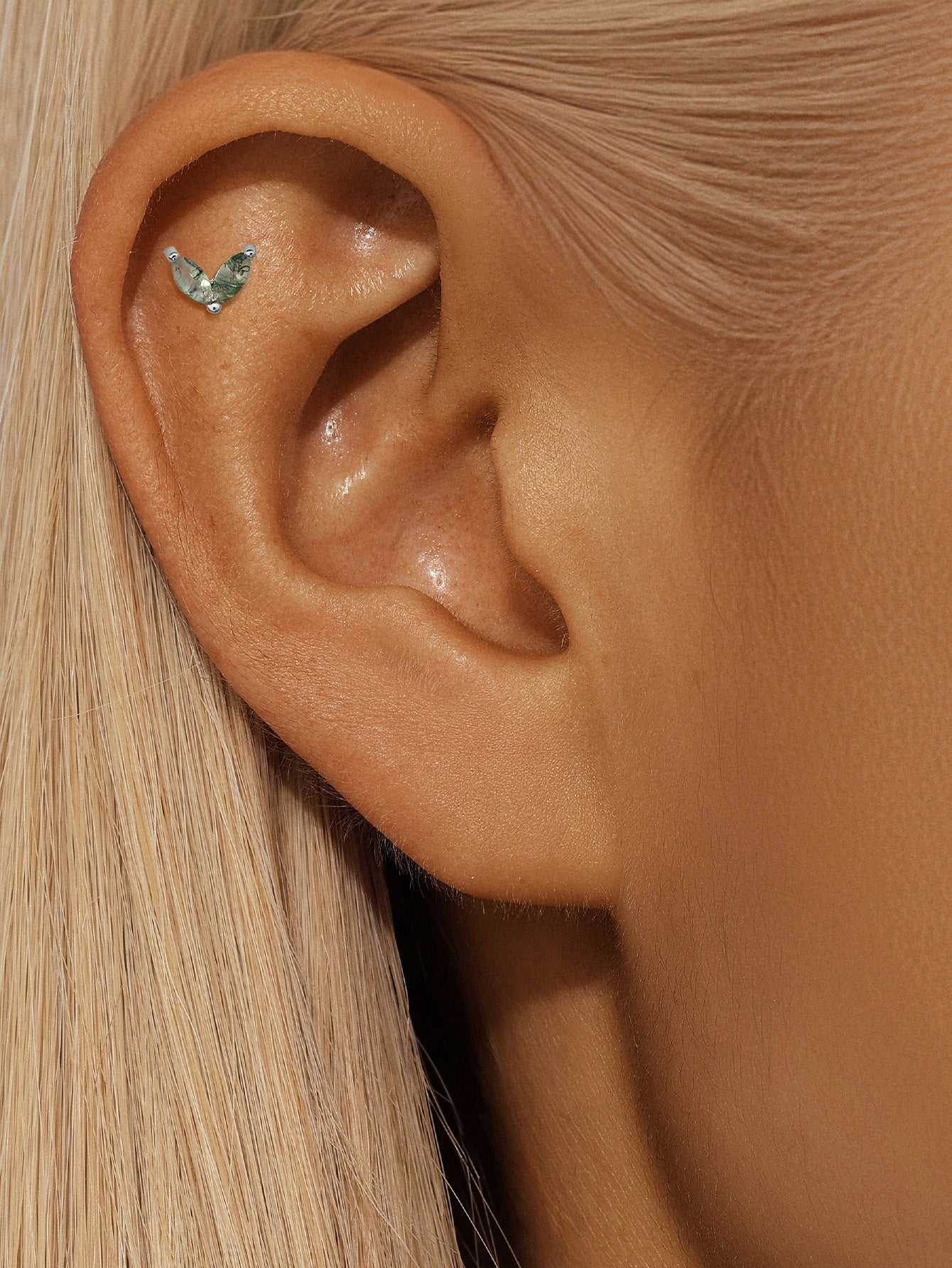 ダブルアゲートイヤースタッド