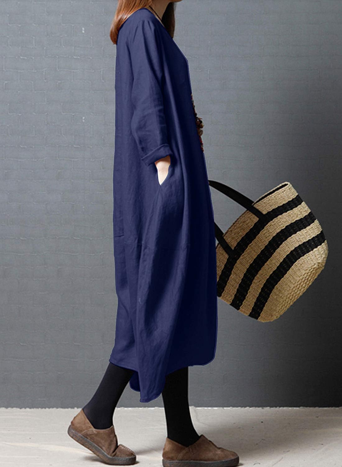 リネンマキシドレス