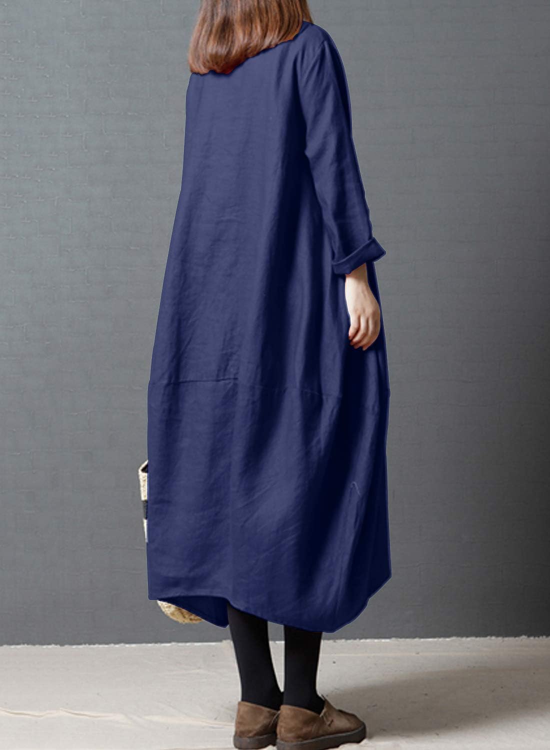 リネンマキシドレス