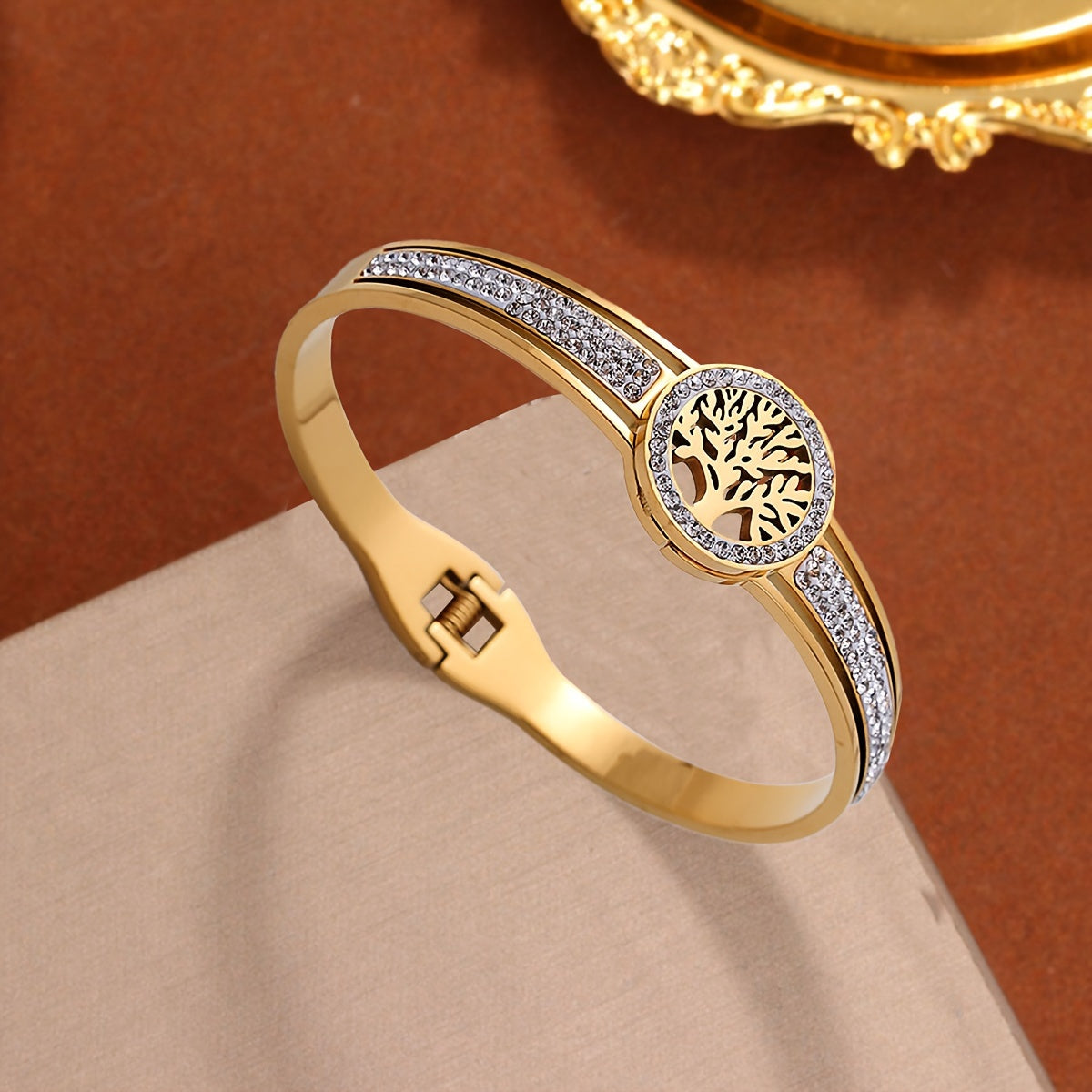 ラインストーン ツリー バングル