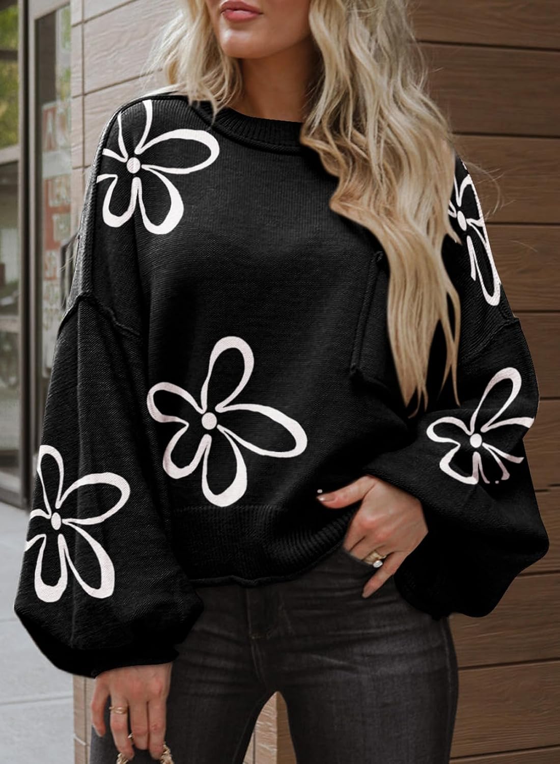 ランタンプルオーバーセーター