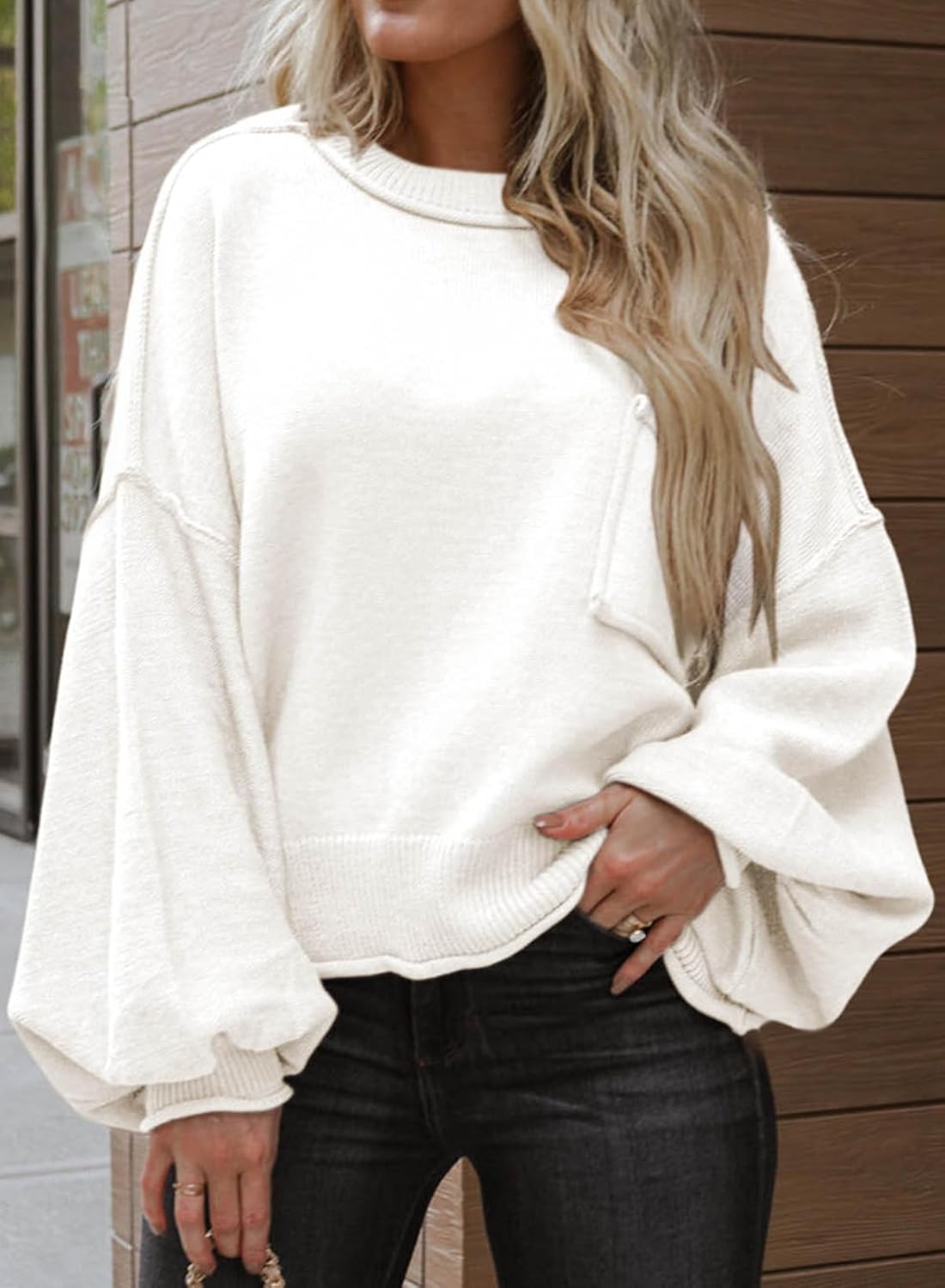 ランタンプルオーバーセーター