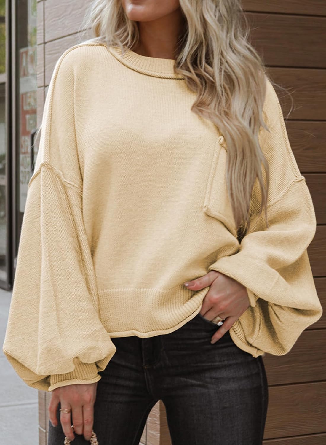 ランタンプルオーバーセーター