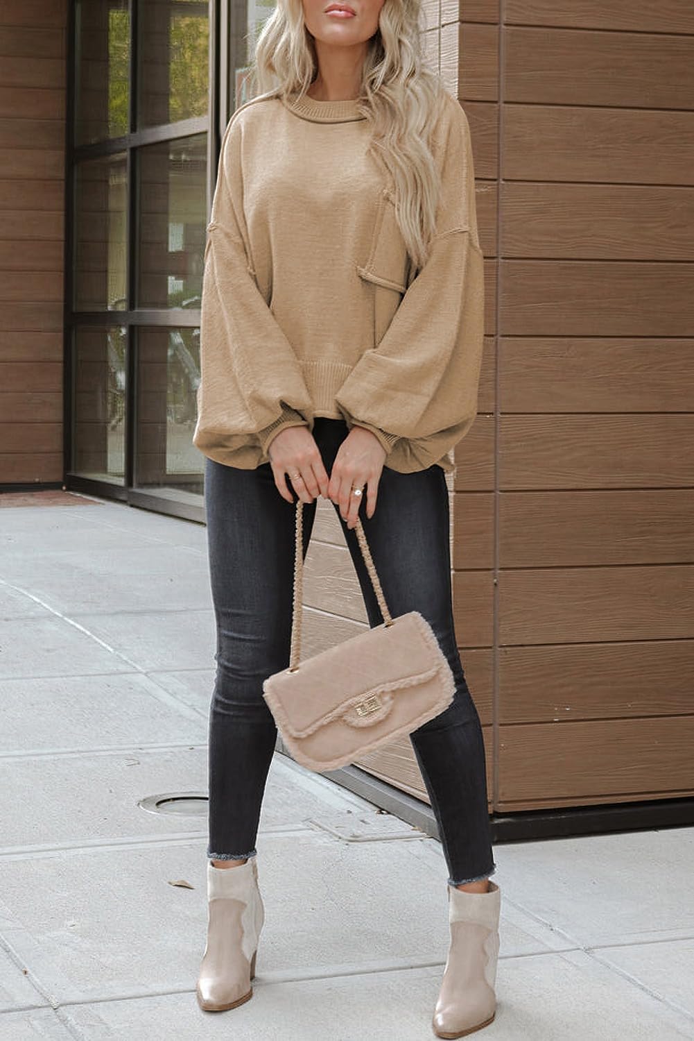 ランタンプルオーバーセーター