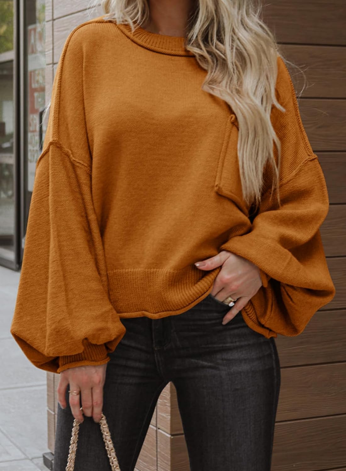 ランタンプルオーバーセーター