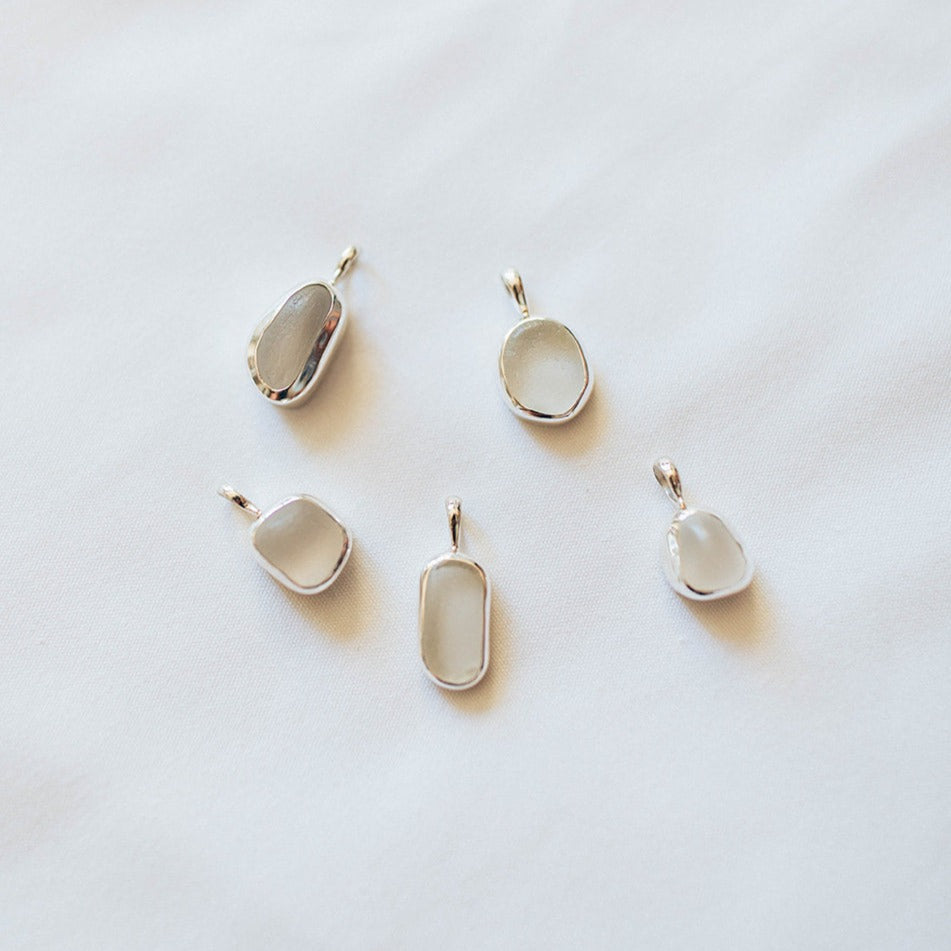 ハンドメイド シーグラス ネックレス