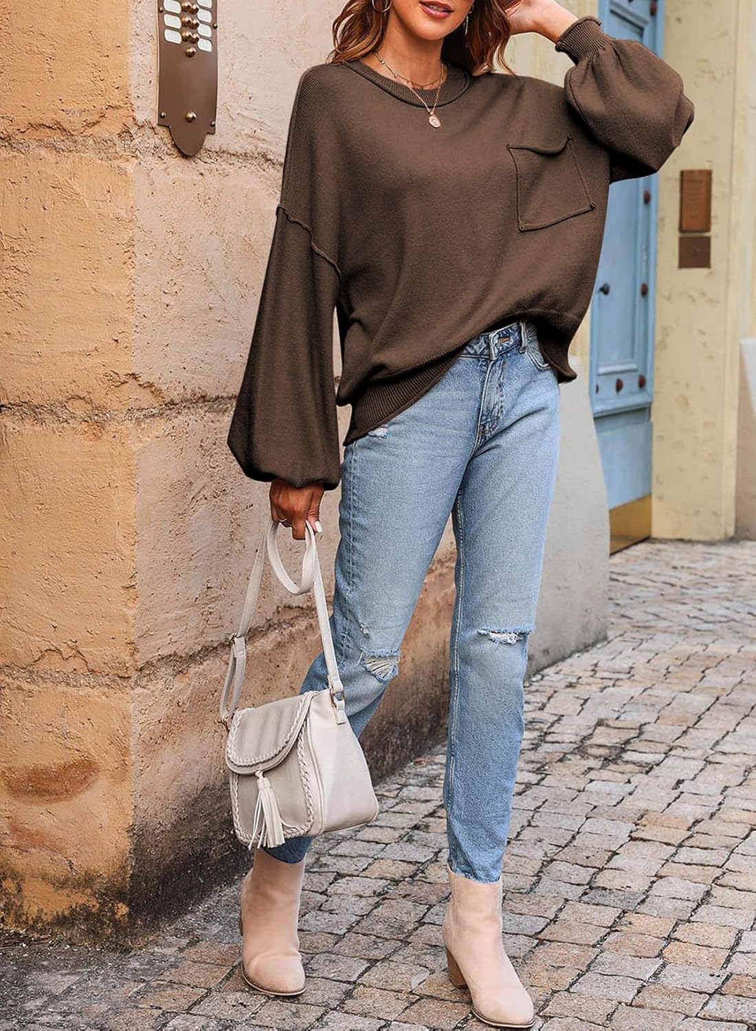 ランタンプルオーバーセーター