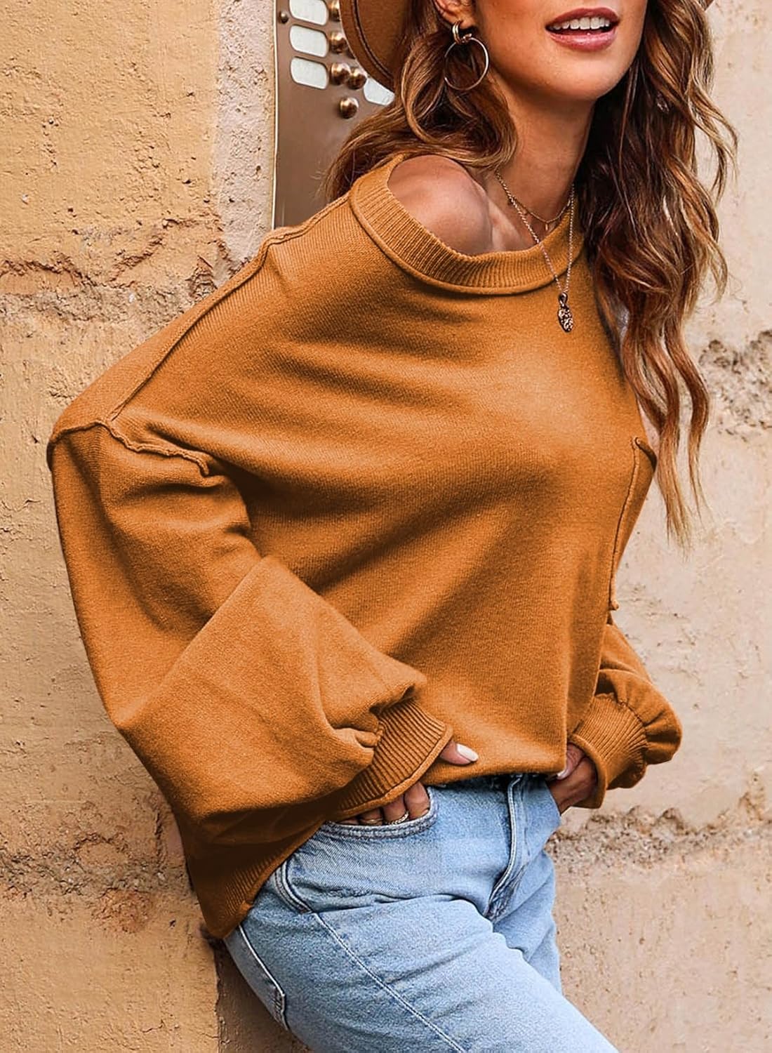 ランタンプルオーバーセーター