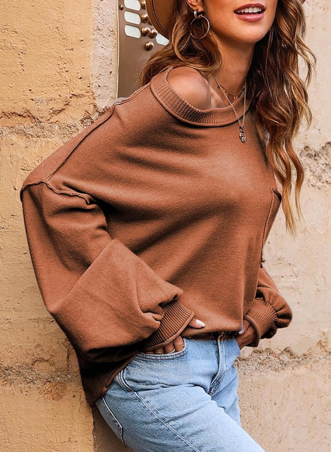 ランタンプルオーバーセーター