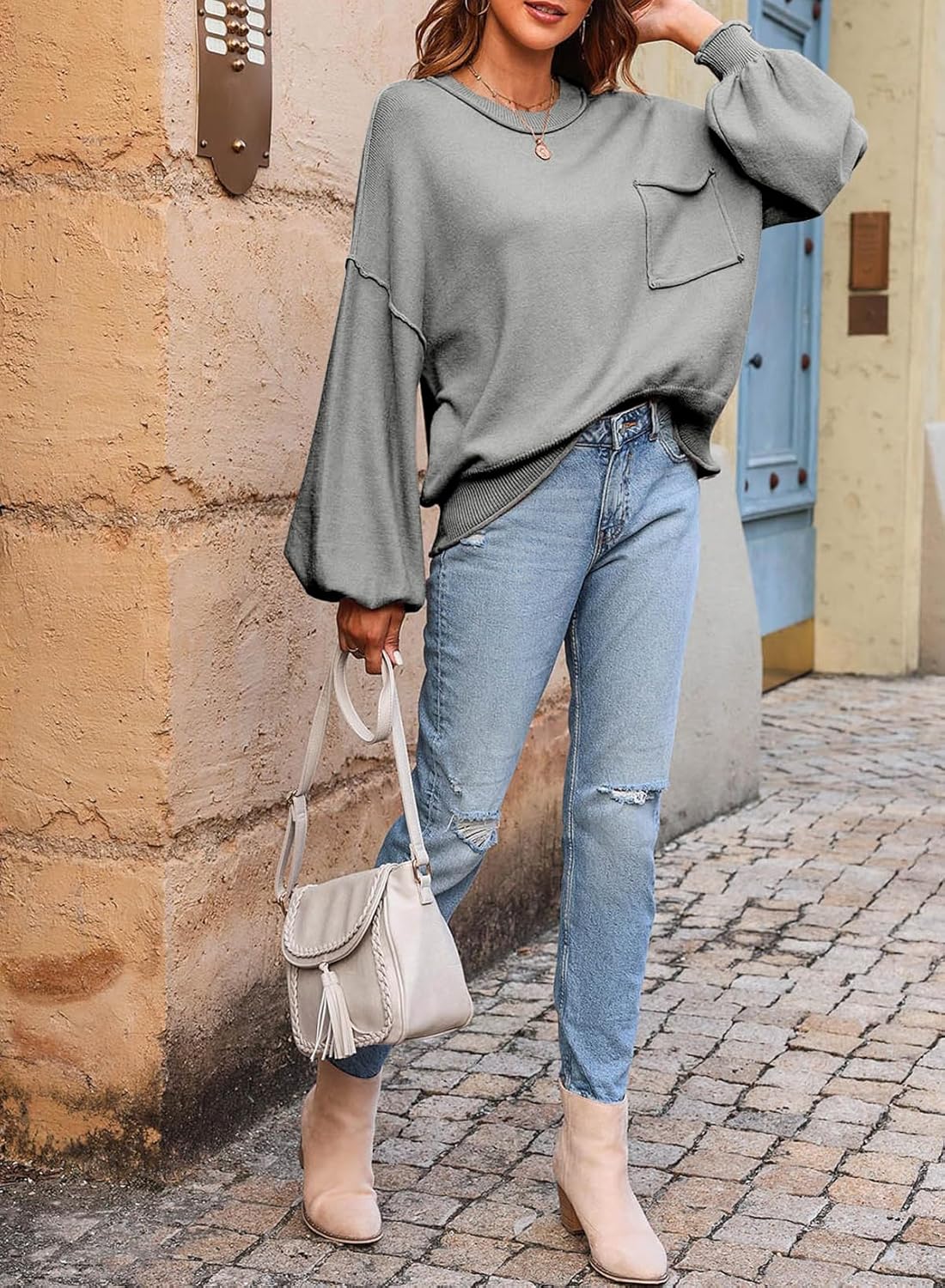 ランタンプルオーバーセーター