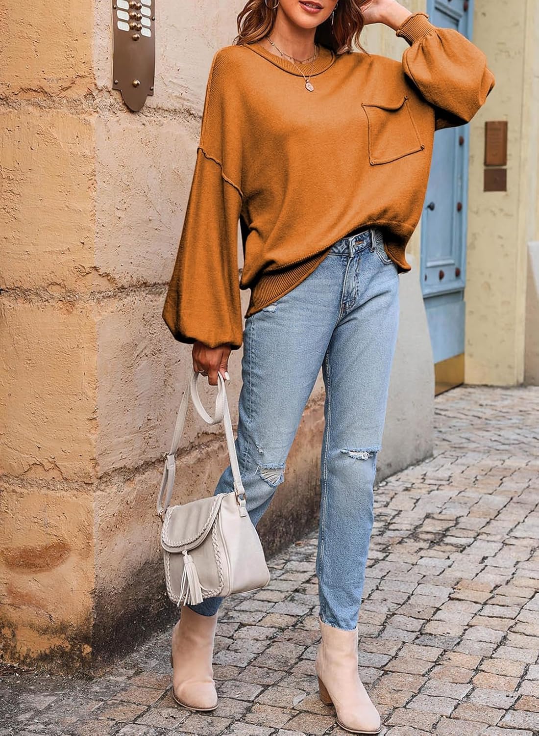 ランタンプルオーバーセーター