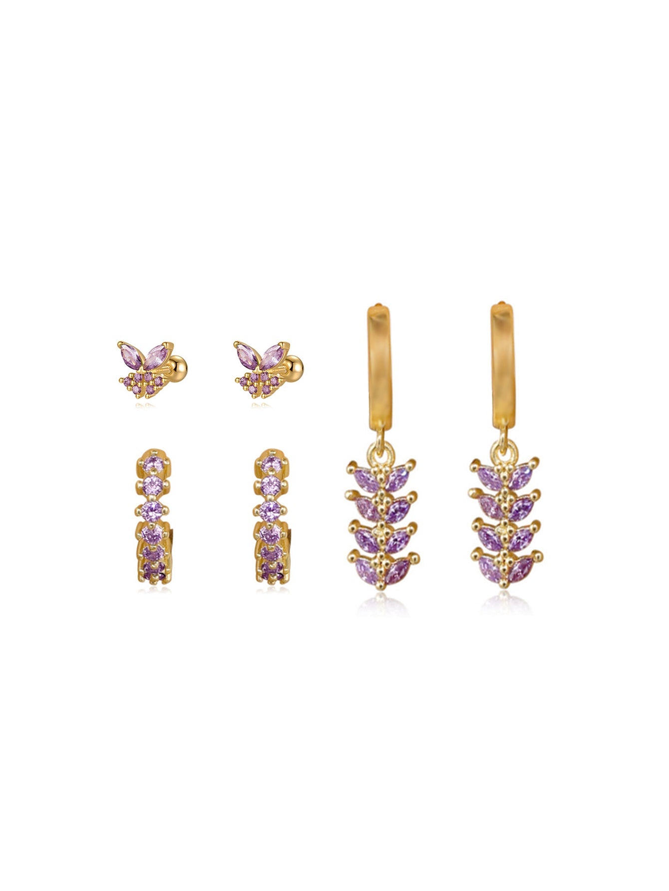 ピンク&パープル バタフライドロップス