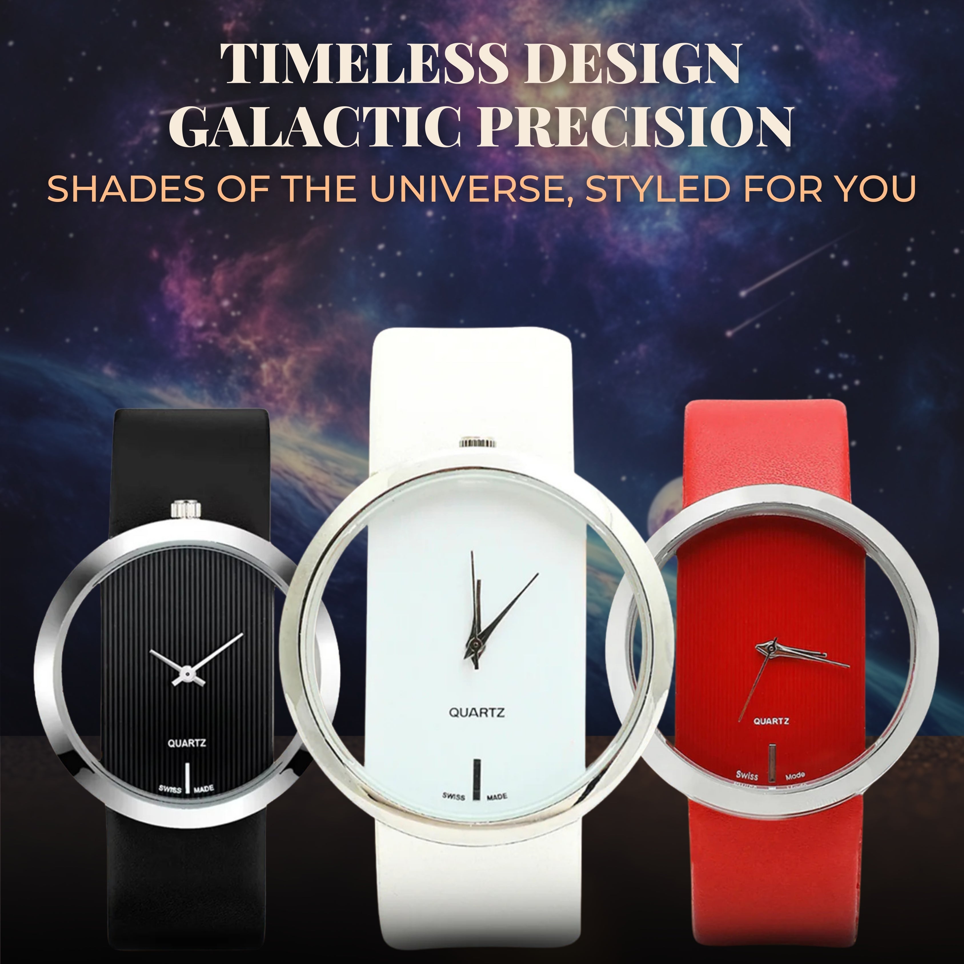 の透明ダイヤル腕時計