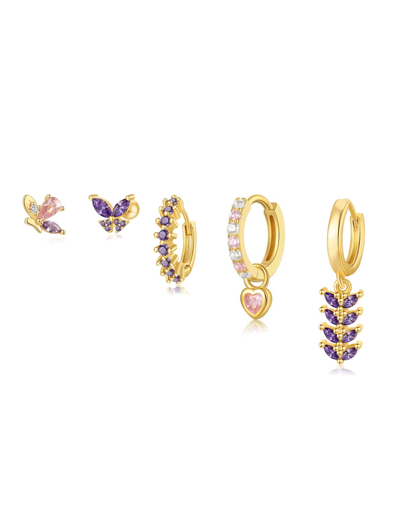 ピンク&パープル バタフライドロップス