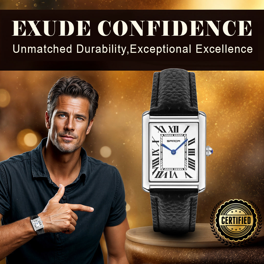 カップル用スクエアダイヤル腕時計