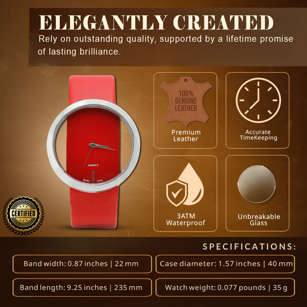 の透明ダイヤル腕時計