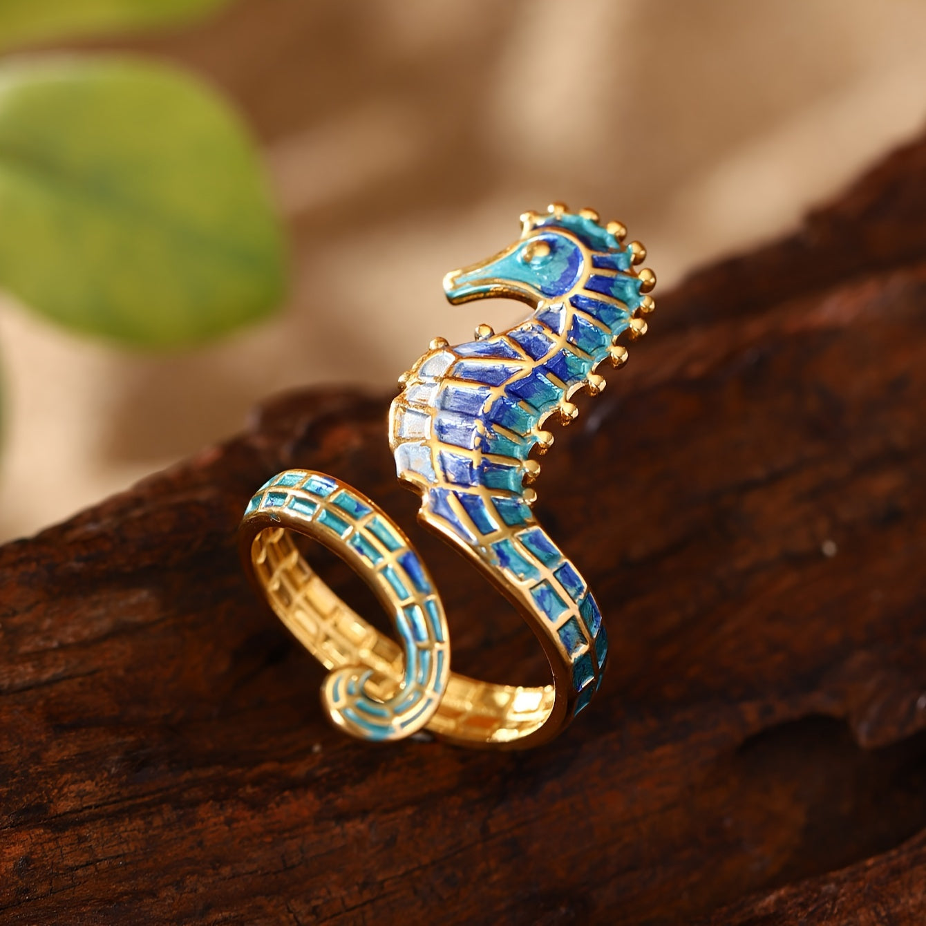 ステンレス製タツノオトシゴリング