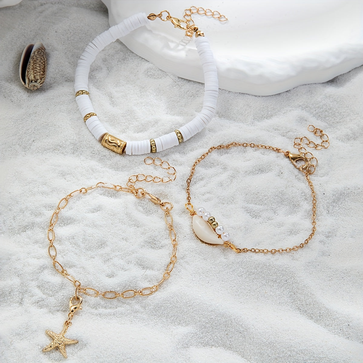 スターフィッシュ レイヤードブレスレットセット