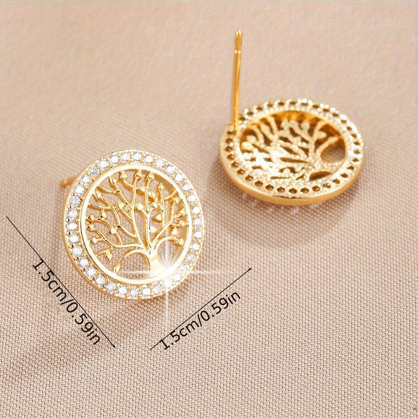 ミニマリスト生命の樹ピアス