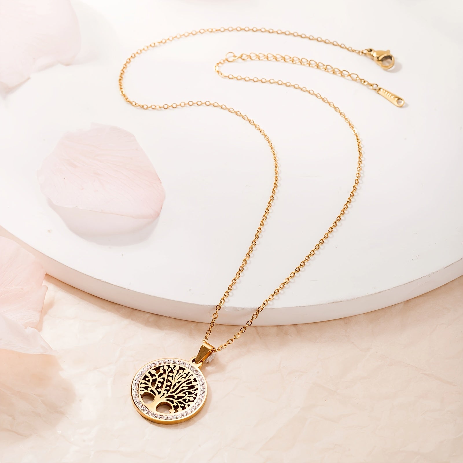 オープンワーク ツリーペンダントネックレス