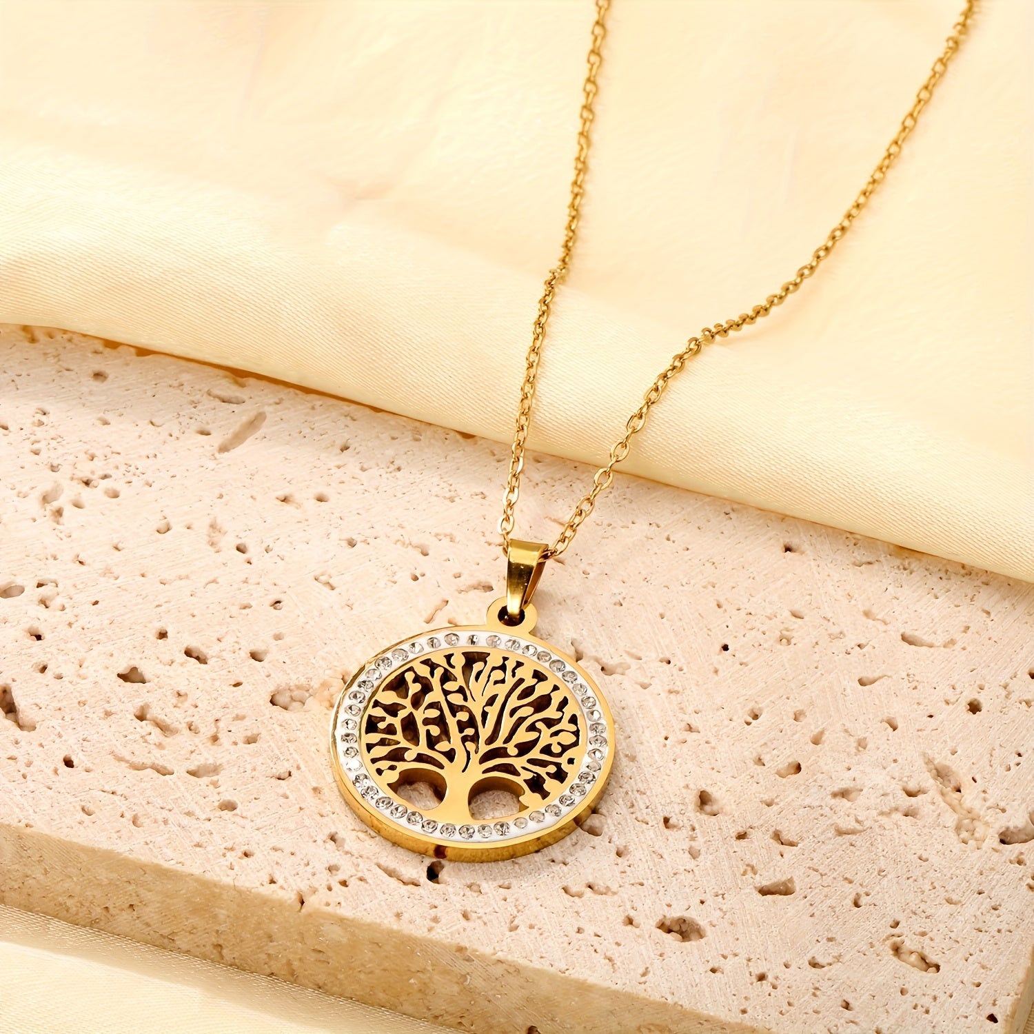 ミニマリスト ツリーペンダントネックレス