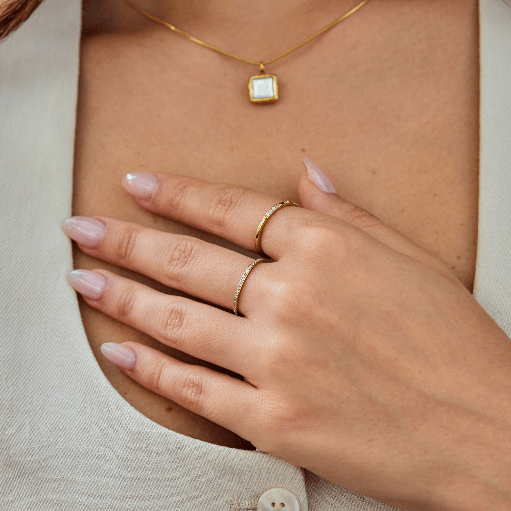 18Kクリスタルリング