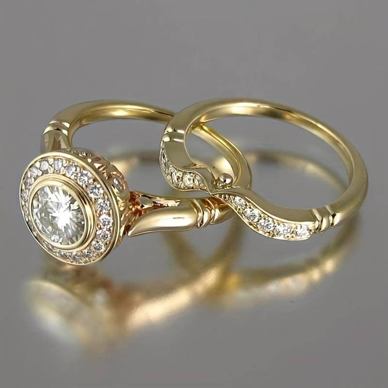 Vintage Zirconia Ring Set