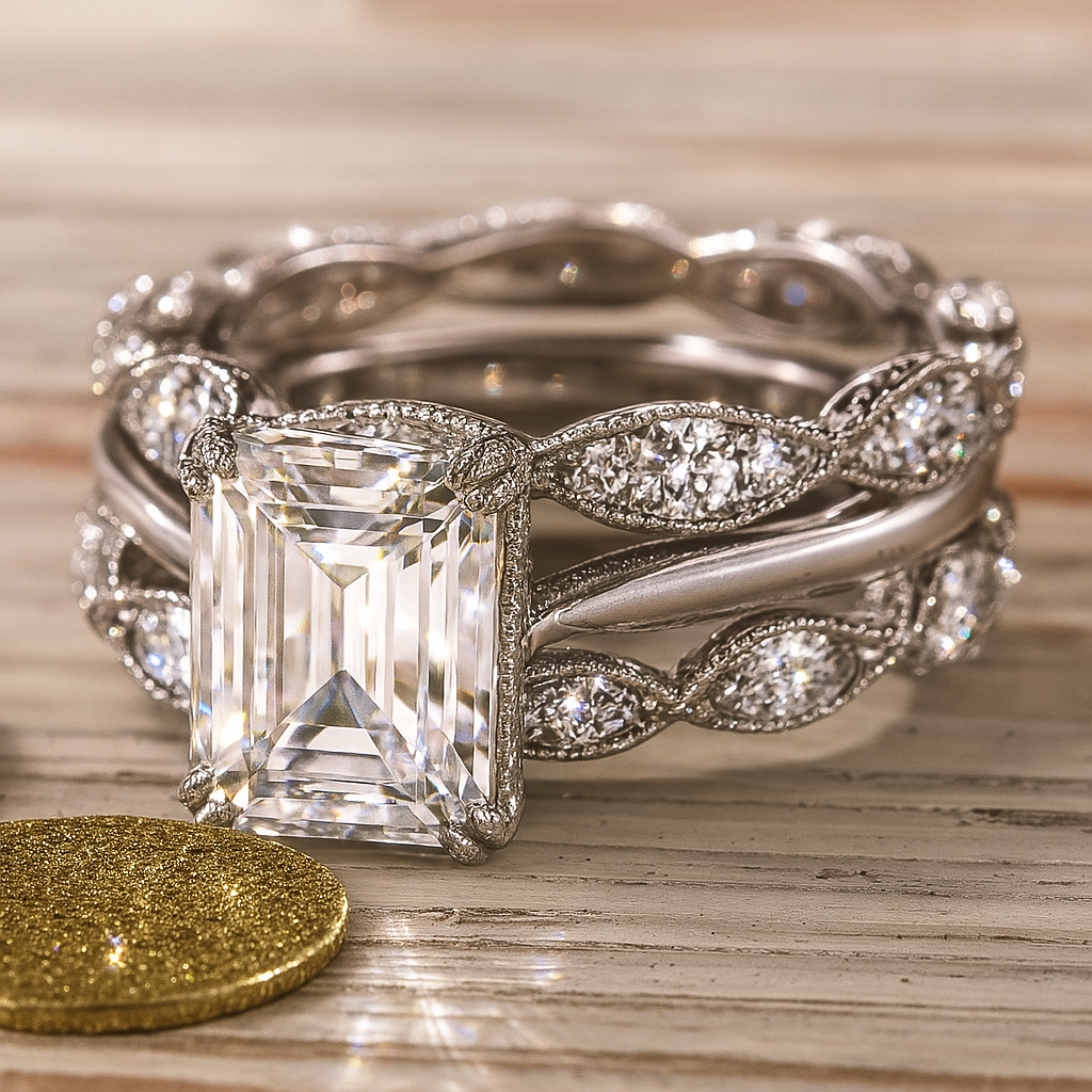 輝くシルバーレイヤーリング