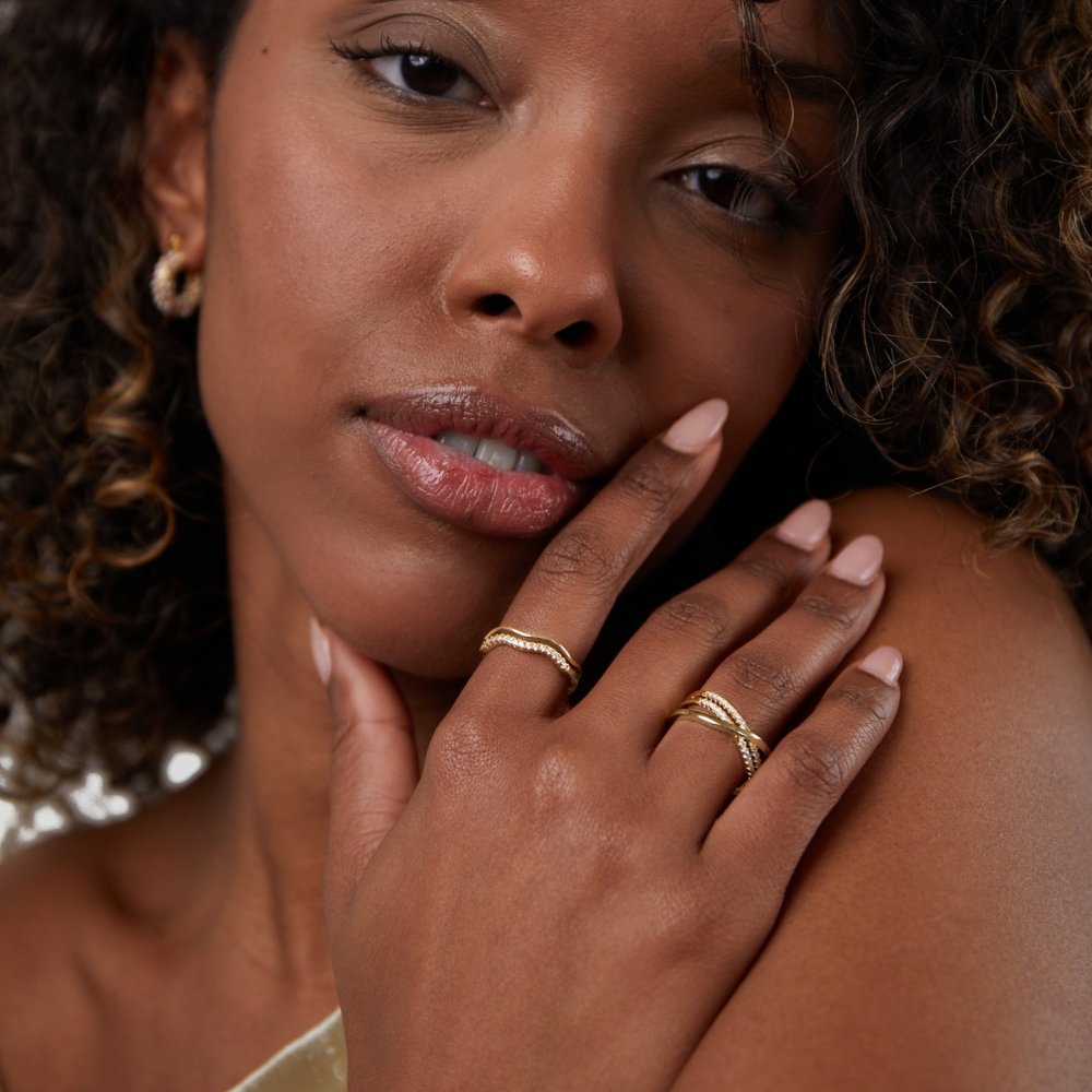 Juni|レイヤードクリスタルリング