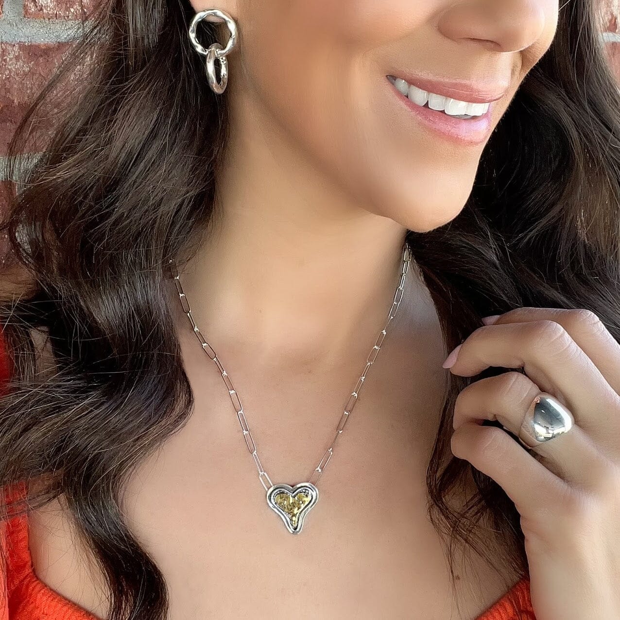 ポッシュハートネックレス