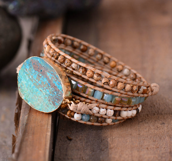 ナチュラルジャスパーストーンブレスレット