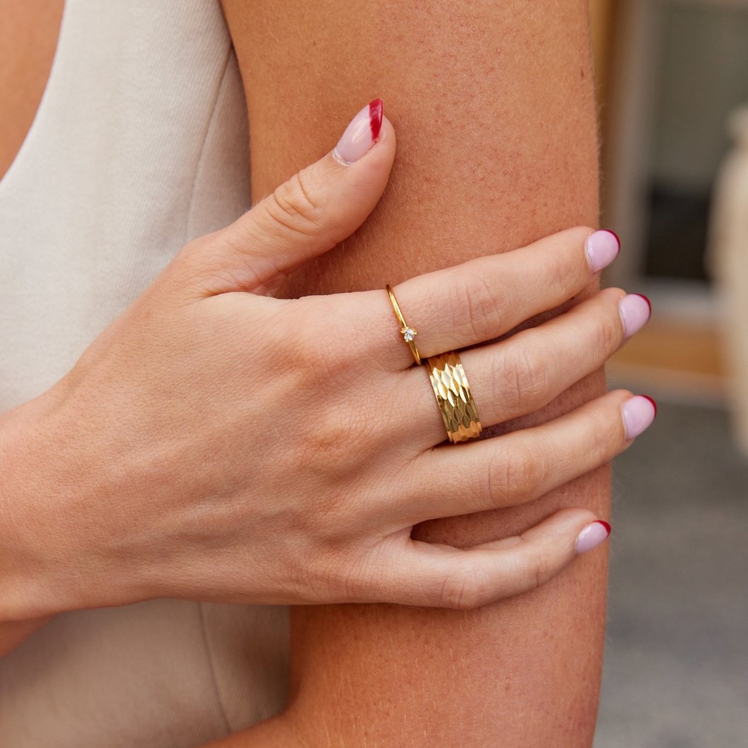 プチハートクリスタルリング