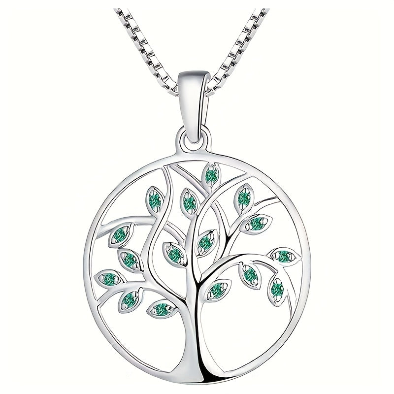 カラフルラインストーン ツリーネックレス