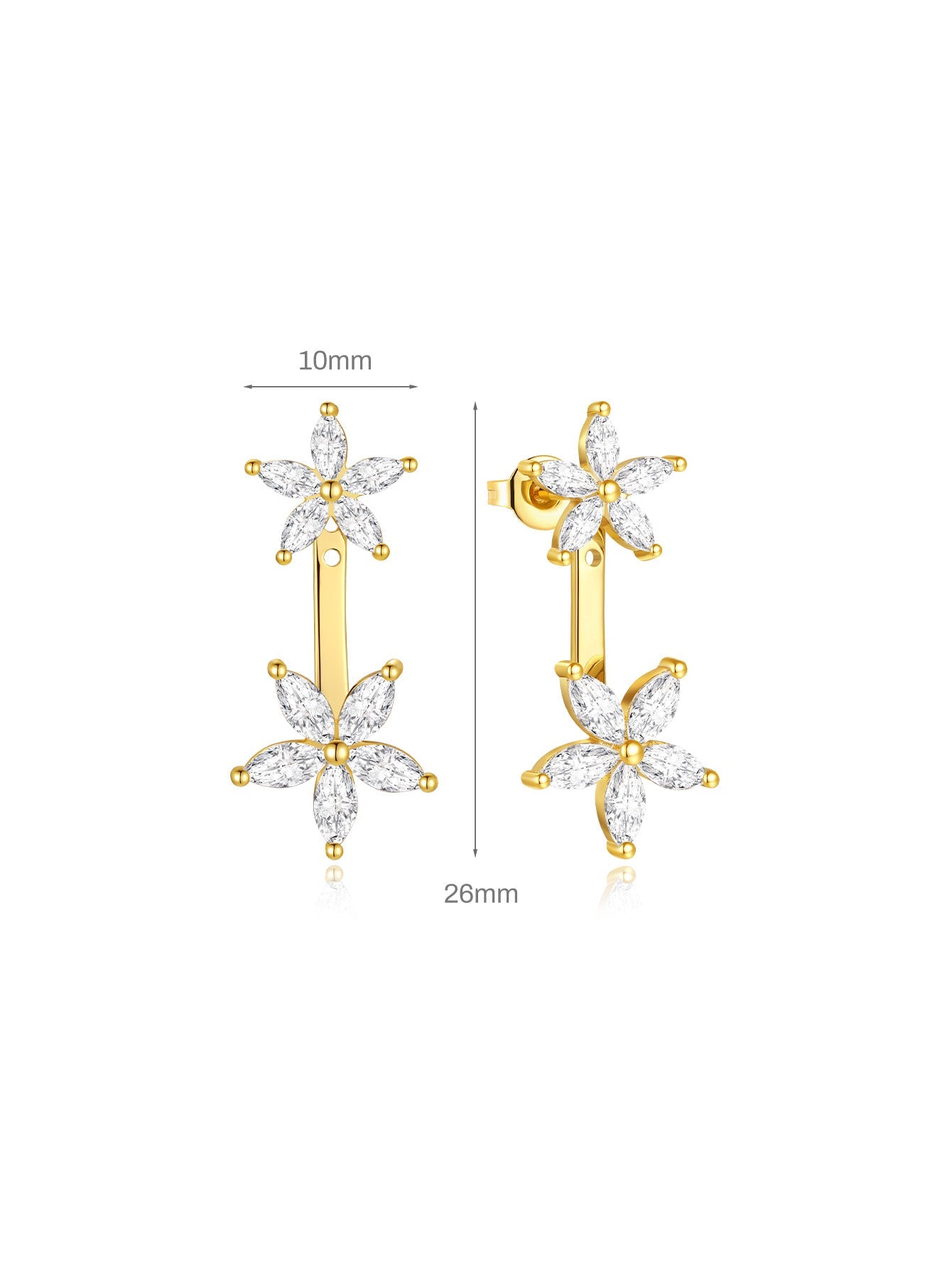 スプライスドフラワーイヤリング