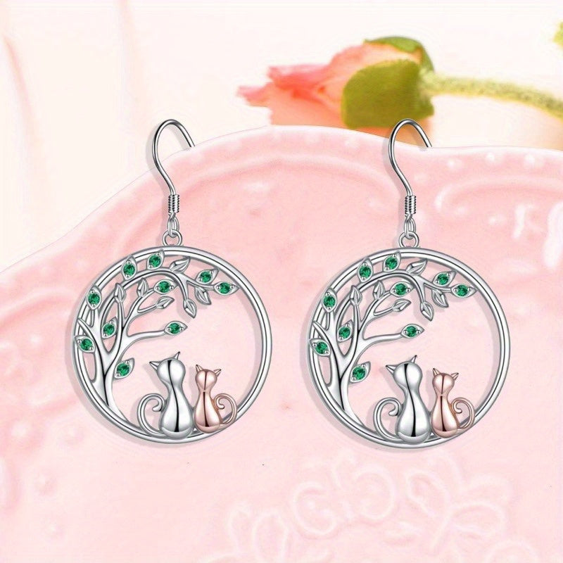 ラッキーツリーキャットピアス