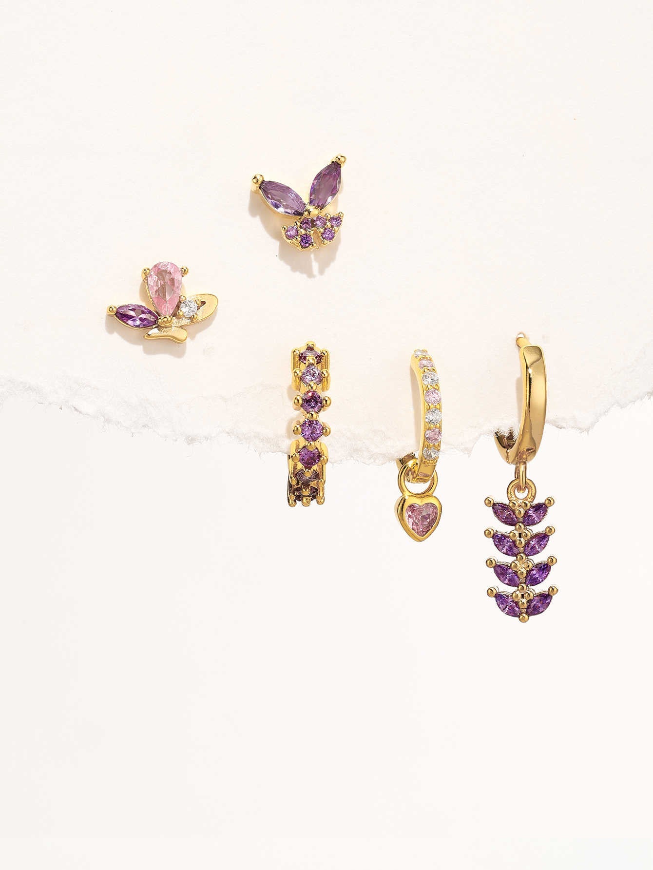 ピンク＆パープル バタフライドロップス