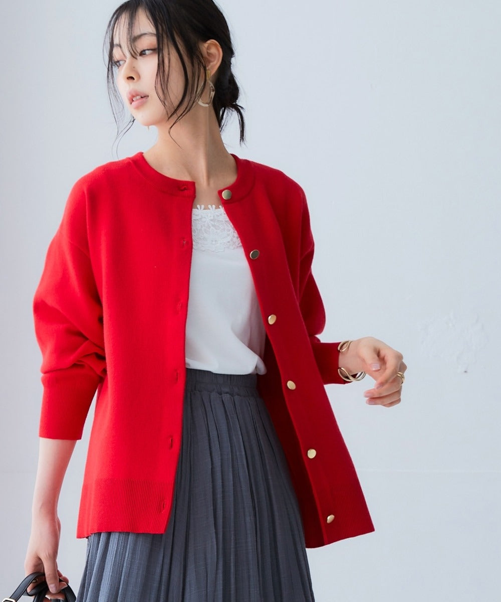 ニットボタンカーディガン