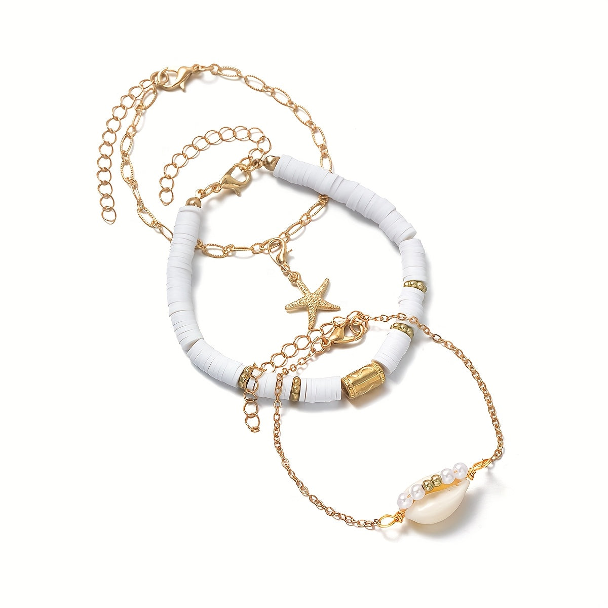 スターフィッシュ レイヤードブレスレットセット