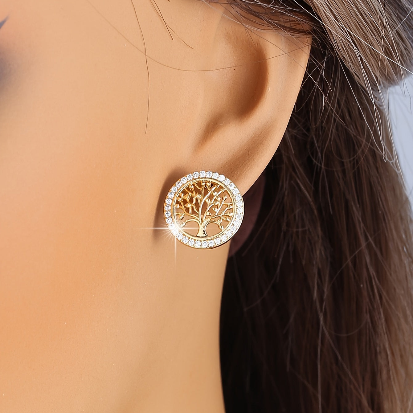 ミニマリスト生命の樹ピアス