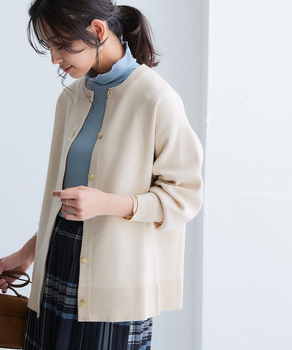 ニットボタンカーディガン