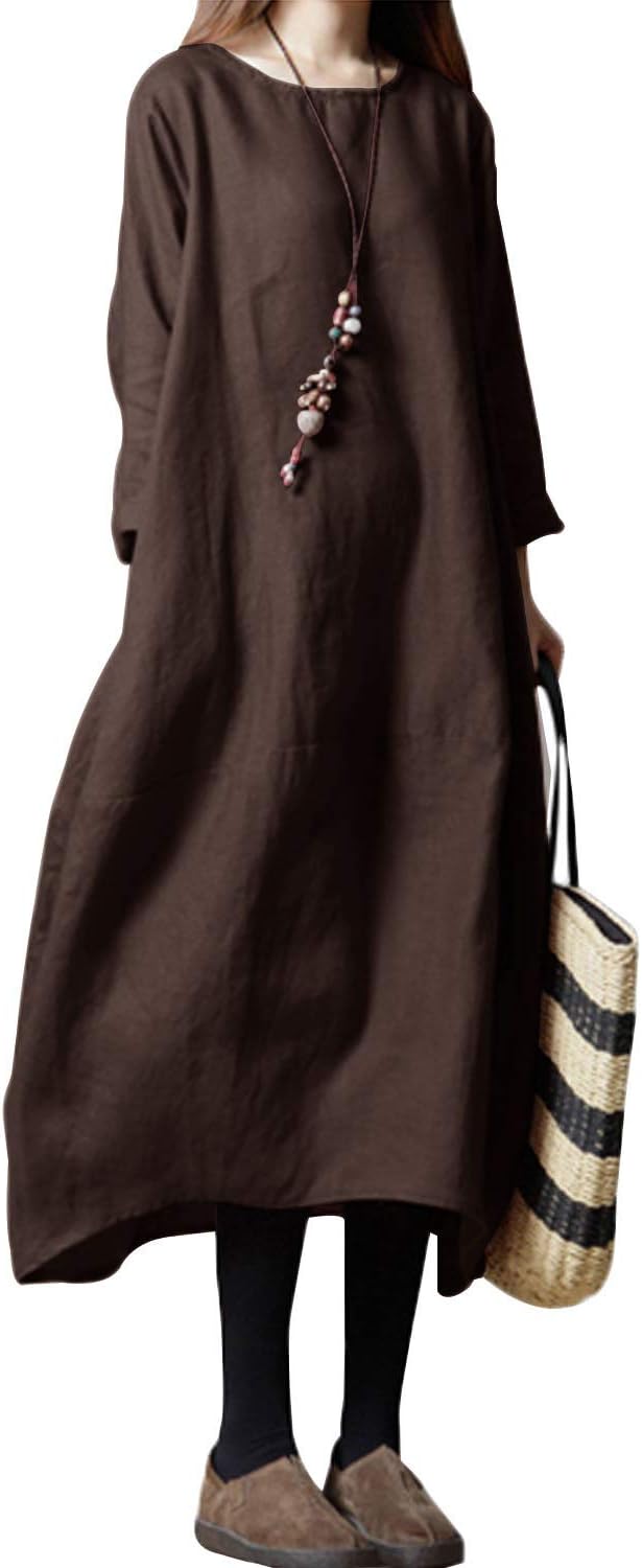 リネンマキシドレス