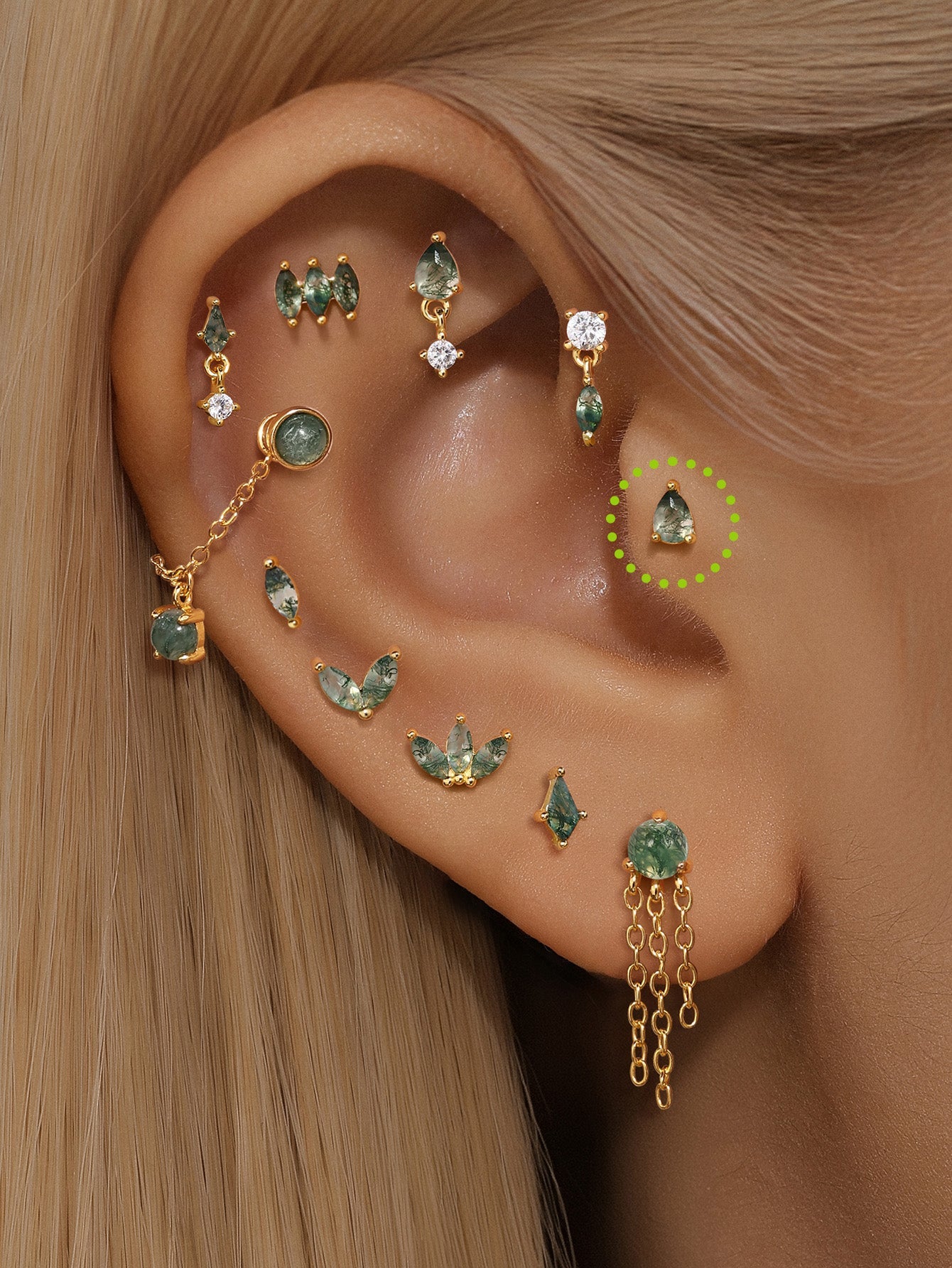 スリークローアゲートスタッズ