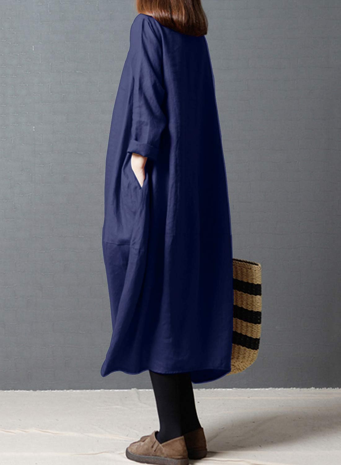 リネンマキシドレス