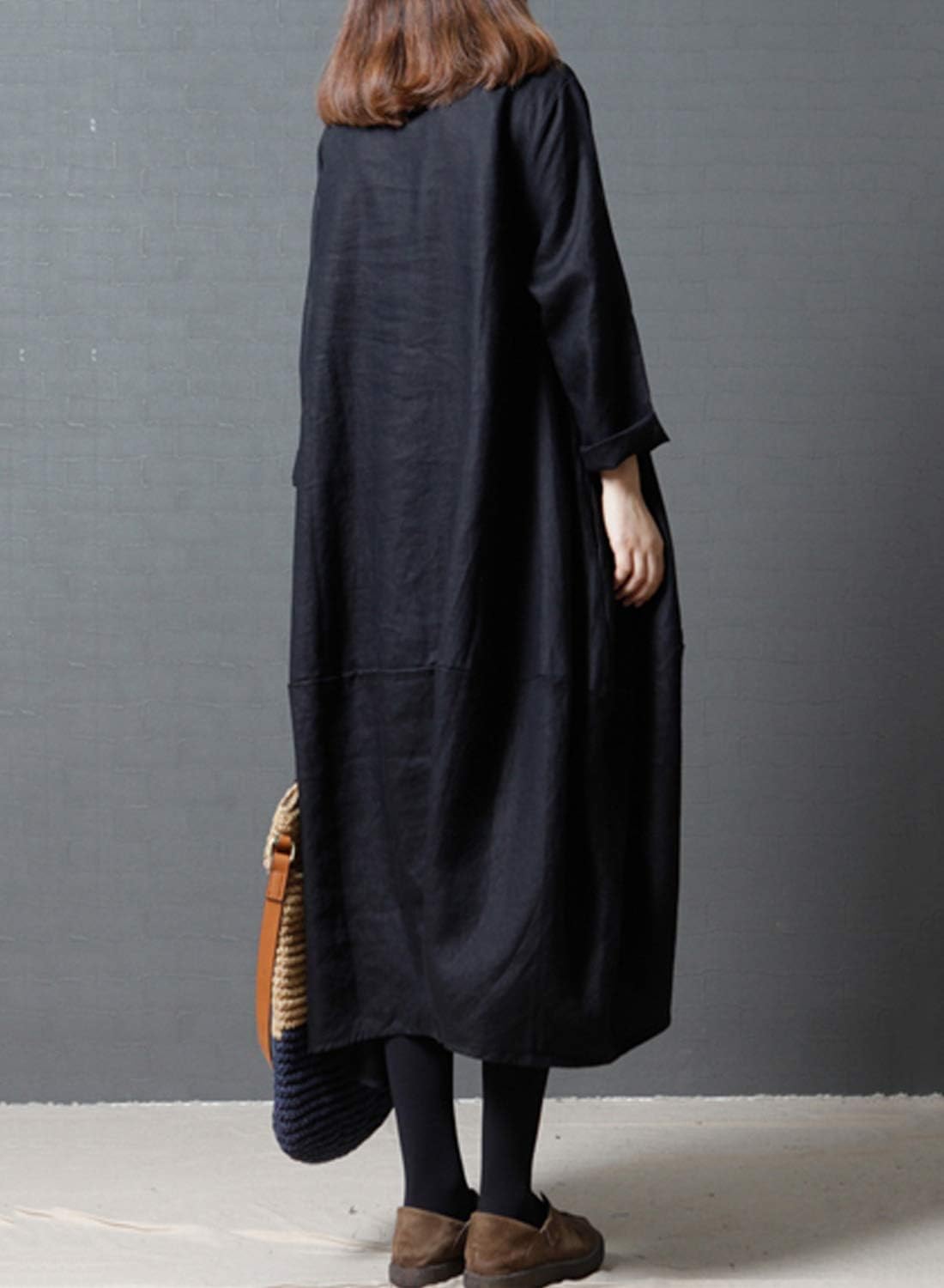 リネンマキシドレス